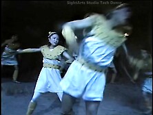 CoG e26 girl cut down many men,  belly stab,  battle