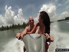 Two College Teens Happy To Suck A Cock On A Jet-Ski