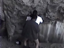 Guy Fucks A Black Girl Near Rocks