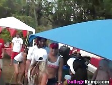 College Girlfriend Sucking Dick At Party Outdoors