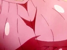 Busty babe squeezes big tits while being fucked in adult cartoon