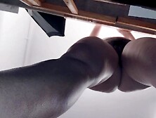 Sexy woman does naked cleaning. Hairy and sexy Latina, big, big ass. Sexy woman massages her hairy.