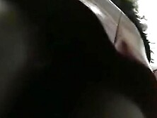 Incredibly juicy ebony ass in an upskirt view