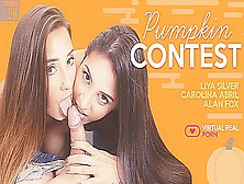 Pumpkin Contest - Teen Threesome - Carolina Abril And Liya Silver