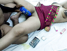 Inserting Bottle Banana Into Indian Girl Pussy