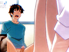 Busty aunt-in-law Passione Otakux gives a wild ride to a hentai virgin who finishes on her face