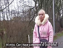 Beautiful Euro blonde bangs in the car