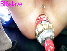 Bi6Slave Gets Huge Cola Bottle Anal Destruction