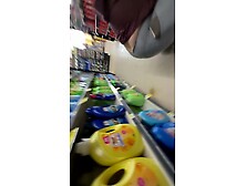 Latina with Grey Leggings fat ass