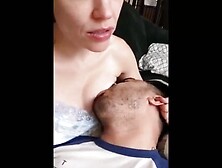 Wife gets double orgasm from breastfeeding her husband
