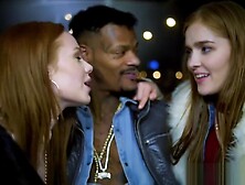 BLACKEDRAW Two Beauties Fuck Giant BBC On Bus!