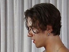 A hot blonde German slut gets double penetrated by two loaded cocks