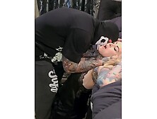 Horny Tattooed MILF gets Sexed by Masked Boy! Butt sex, facefuck, deepthroat, sperm