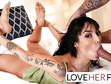 Love Her Feet featuring Vanessa Sky and Victor Ray's feet licking sex