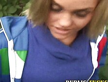 Outdoor slut sucks and gets fucked