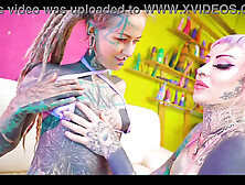 Anuskatzz goes wild with her kinky toys on Bimbo from Australia