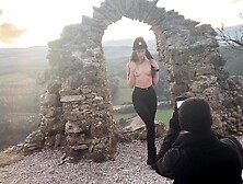 Blonde Babe Kagney Karter Horny Solo Masturbation Outdoors