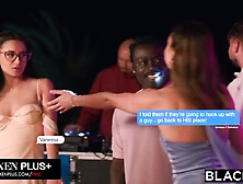 BLACKED BBC-Hungry Besties Elena Vedem, Vanessa Alessia, & Sophie Weber Take Turns Riding Freddy's Biggest Dong