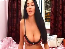 Busty Latina In Stockings Plays