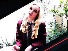 British 18 Year Old Schoolgirl Squirts And Makes A Mess With The Wand