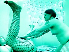 My trans bestie dominates and gapes my booty