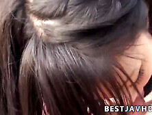 Horny Japanese Teen Megumi Gargles Cum Shots On The Sandy Shore.  Uncensored Jav At Its