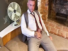 Andy Loves Wanking In His Suit