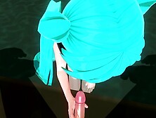 3D Cartoon Point Of View Hatsune Miku Blows You Off