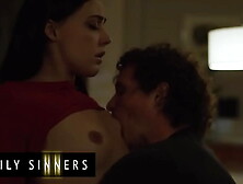 FAMILY SINNERS - Horny Stepbro Sneaks In His Stepsis's House And Seduces Her Making Her All Wet And Ready To Fuck