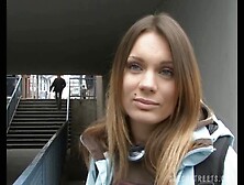 Gorgeous Czech Honey Showing Her Twat In Public