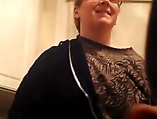 Flashing My Wife's Friend - Cum in Kitchen