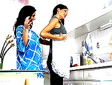 Cunnilingus Cravers From Sapphic Erotica Eva And Anastasia Have Hot Lesbian Sex In The Kitchen