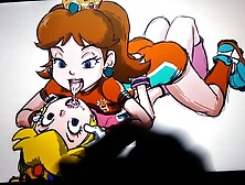 Princess Peach And Daisy Cum Tribute