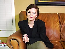 Short Haired Brunette Kylie Licks A Rod And Sucks The Facial!