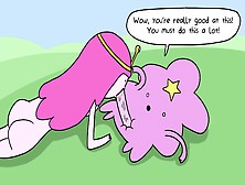 Princess Bubblegum Rides Lumpy Space Princess's Secret Penis - Adventure Time Porn