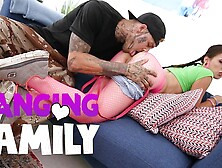 Banging Family - Monstrous Wang Destroy her Twat!