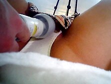 Cuck-old.  Girl masturbates.  A hubby who doesn't quit until he orgasms