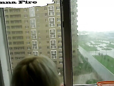 A neighbor went to get salt when it was raining outside the window