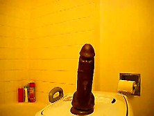 Black Pussy Rides A Big Dildo