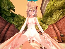 Sex In The Gardens With Pomu Rainpuff - Nijisanji Vtuber Porn