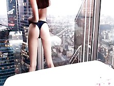 Freaky Bombshell Outdoors Head And Rough Hard Fucked By The Panoramic Window Overlooking The Metropolis