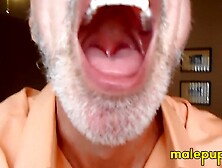 Your giant daddy Richard Lennox asked to inspect what is stuck in your throat