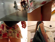 Yummy Ass Of A Brunette Seen In Real Upskirt Movie