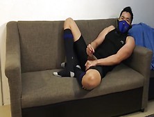 Post-Workout Jerk-Off: Slowmo Cum In Tights And Football Socks