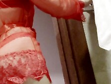 bitch cleaning the hotel room in stunning lingerie