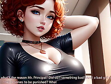 Daddy's gigantic penis sperm's in mouth to virgin teeny in school office