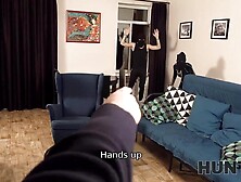 HUNT4K. Hawt robber tempts the stud of abode to save her wimp boyfriend
