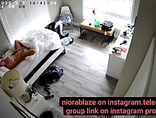 Girl masturbates on her bed for orgasm