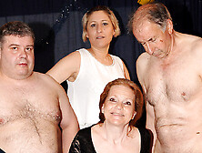 Horny German Mature Gangbang - Maturenl