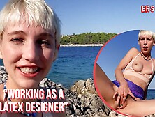 Ersties - Cute Blonde Annika Fingers Herself Outdoors For All To See